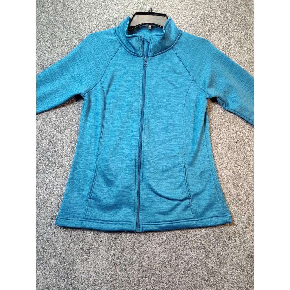 Emily B Track Jacket Women Size S Athletic Blue Lightweight Zip Up Good